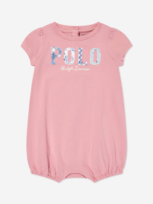 Ralph Lauren 女婴 Polo 连体衣（粉色）