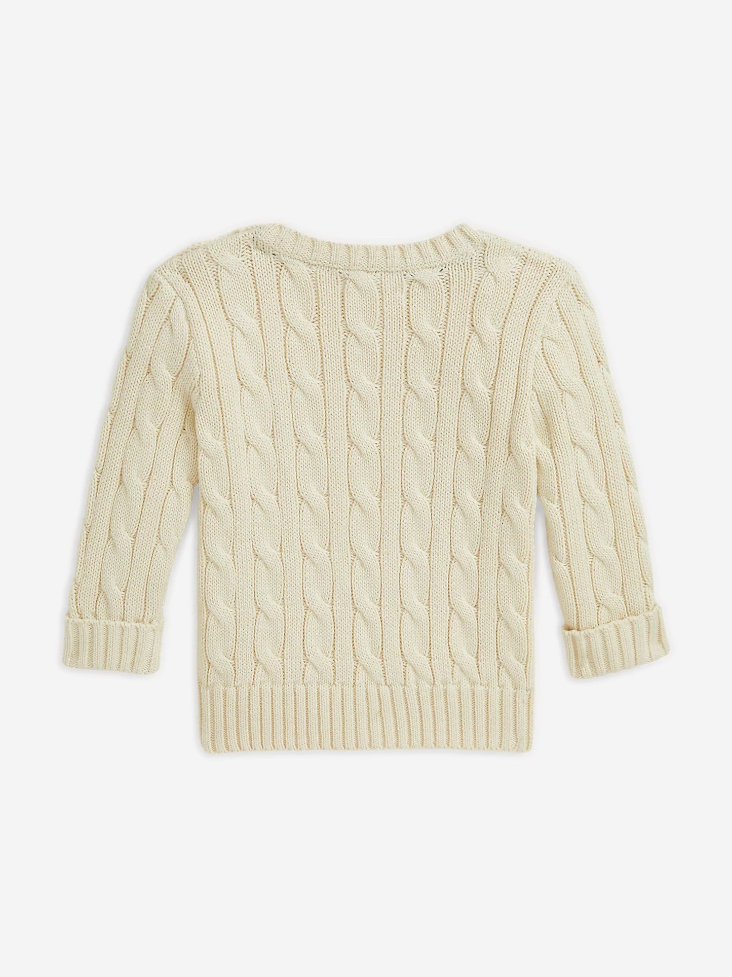 Ralph Lauren 男婴象牙色粗针织套衫