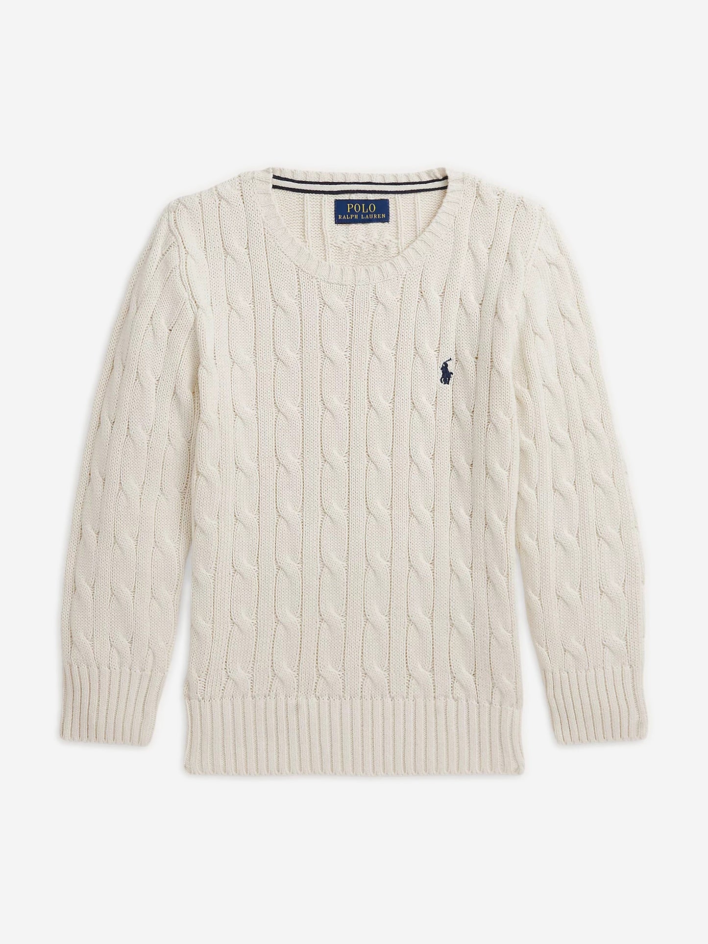 Ralph Lauren 男童象牙色粗针织套衫