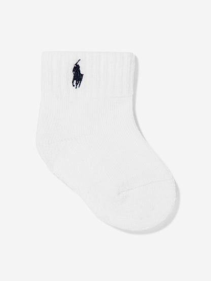 Ralph Lauren Baby 6 Pack Sports Sock Set in White