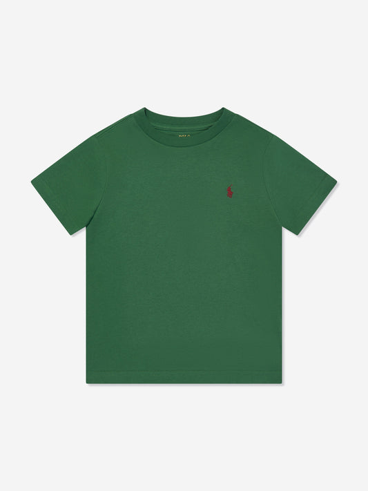 Ralph Lauren 男童绿色徽标 T 恤
