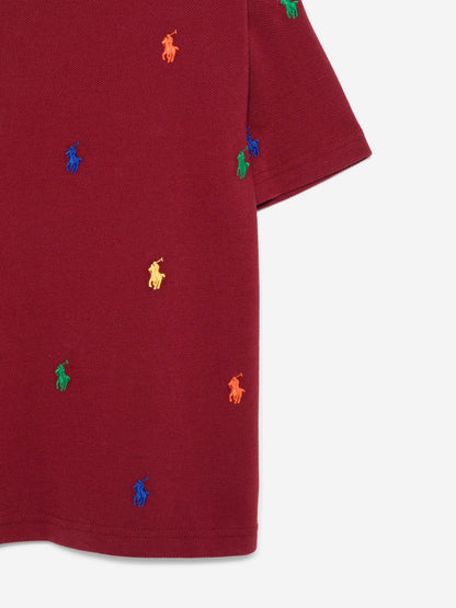 Boys Logo T-Shirt in Red