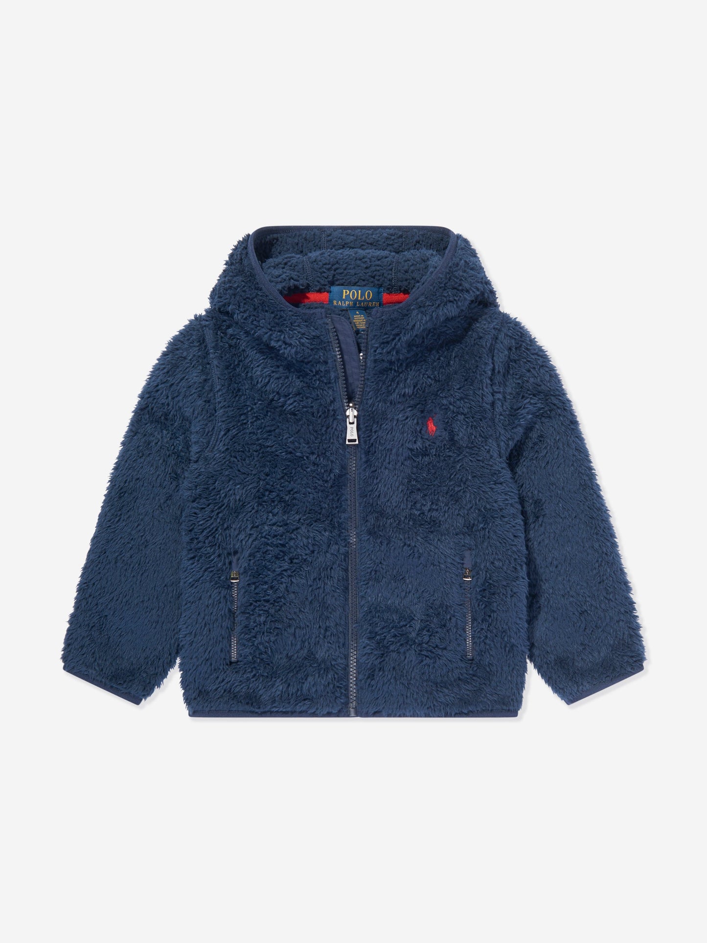 Ralph Lauren 男童卷曲高绒拉链上衣（海军蓝）