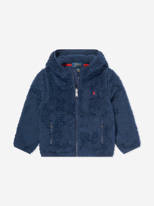 Ralph Lauren 男童卷曲高绒拉链上衣（海军蓝）