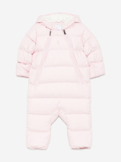 Ralph Lauren Baby Girls Ripstop Snowsuit in Pink