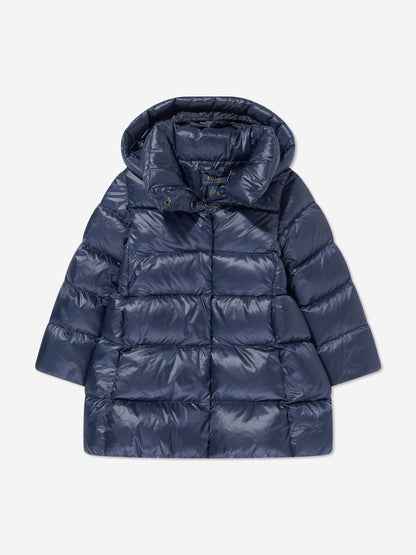 Ralph Lauren 女童长款羽绒加厚外套（海军蓝）