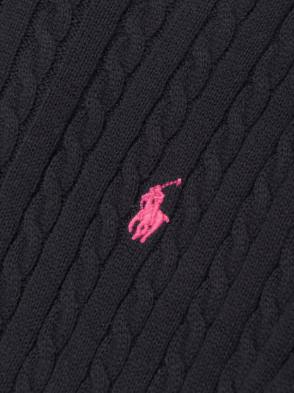 Ralph Lauren Girls Mini Cable Dress in Navy