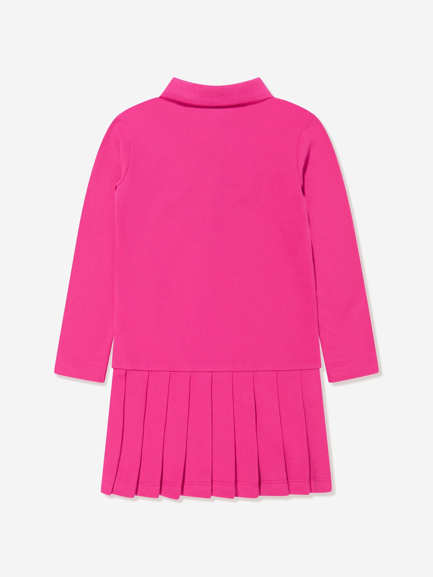 Ralph Lauren Girls Long Sleeve Polo Dress in Pink