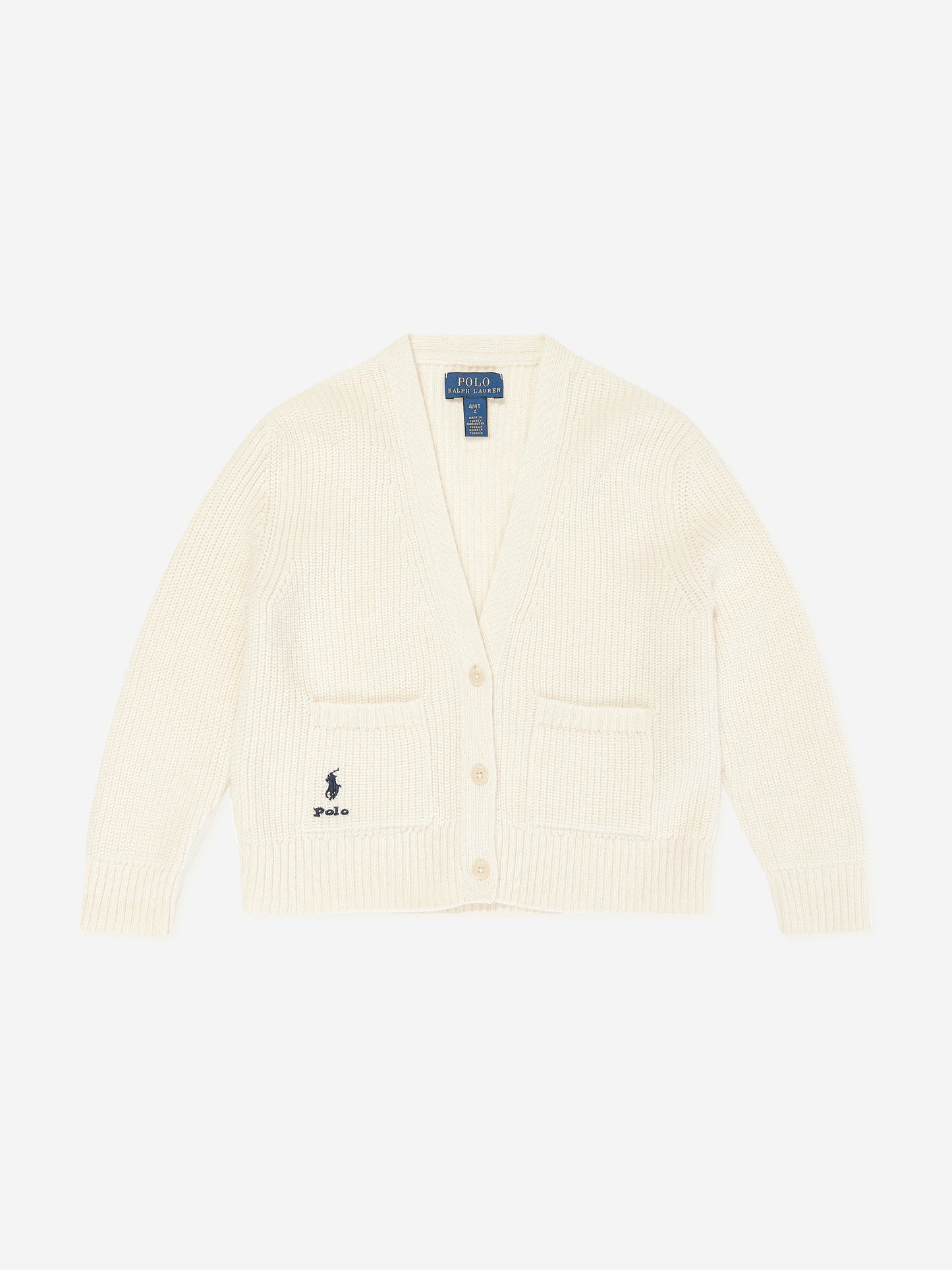 Ralph Lauren 女童羊毛和羊绒开衫（象牙色）