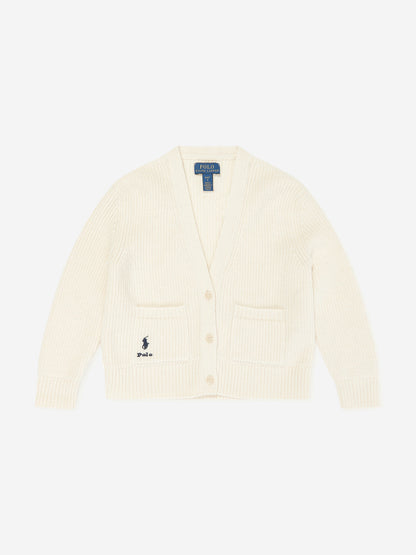 Ralph Lauren 女童羊毛和羊绒开衫（象牙色）