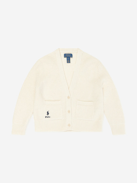 Ralph Lauren 女童羊毛和羊绒开衫（象牙色）
