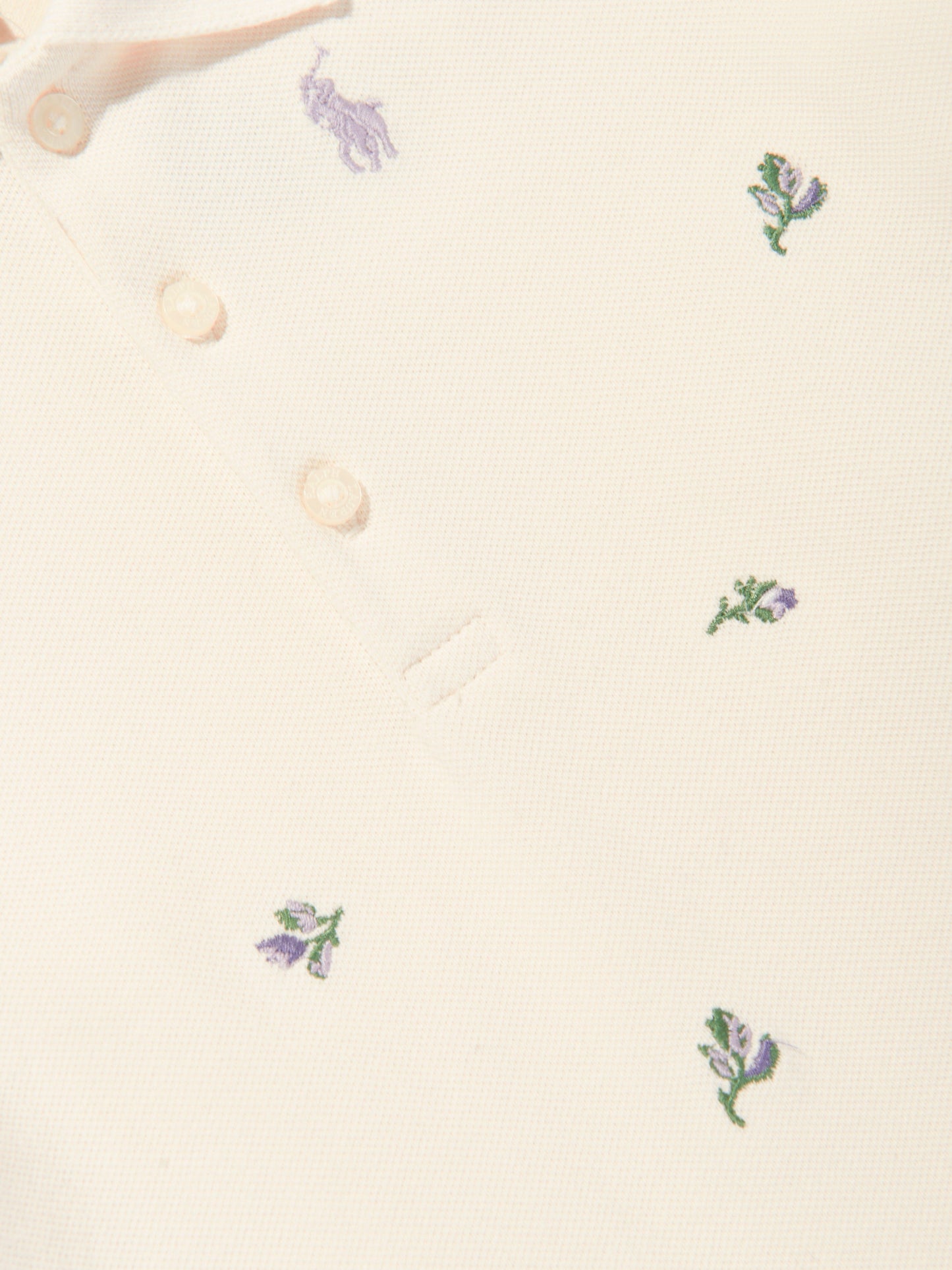 Ralph Lauren Baby Girls Polo Dress in Ivory