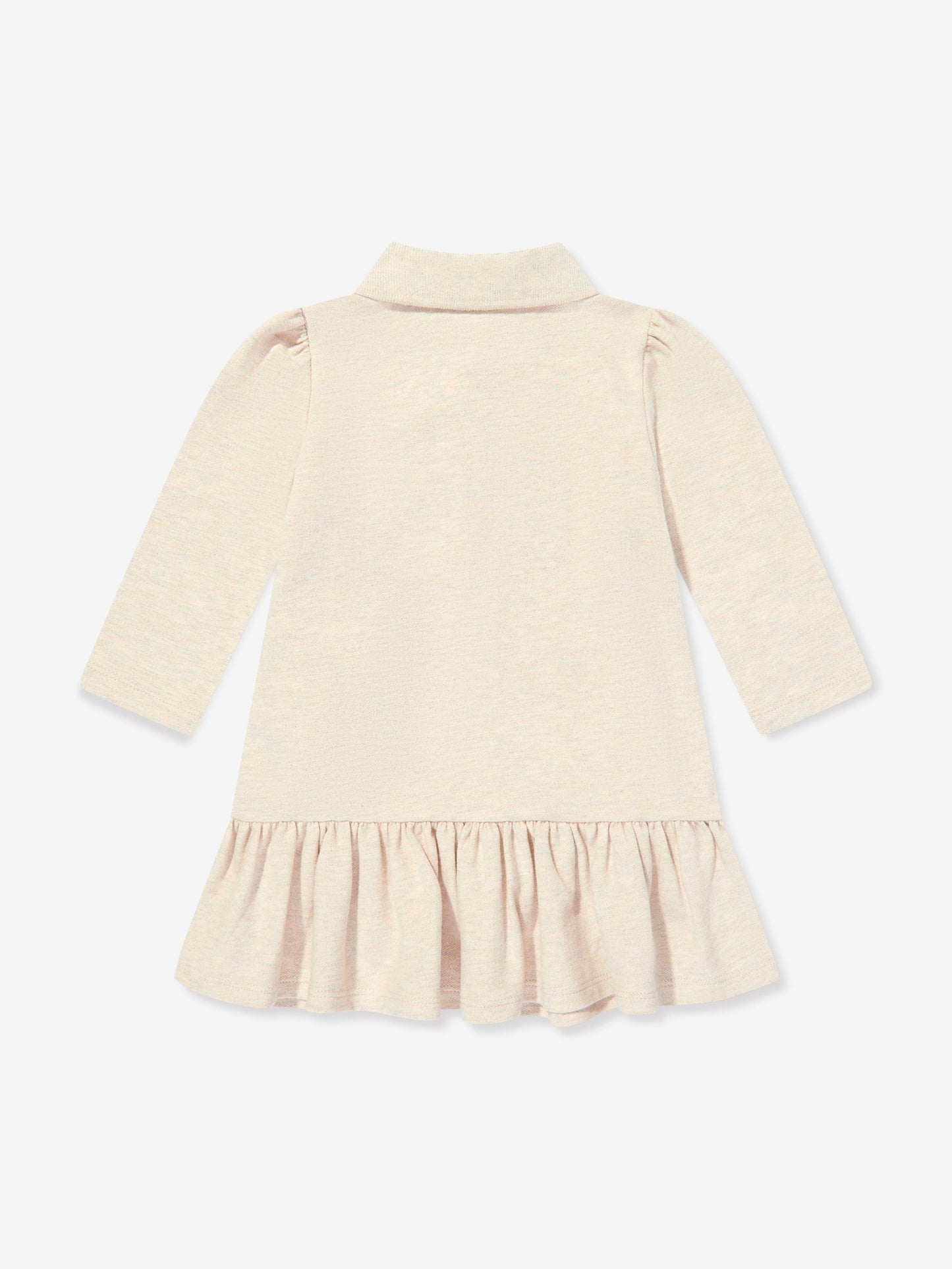 Ralph Lauren Baby Girls Bear Polo Dress in Grey