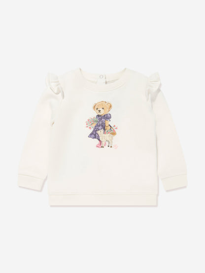 Ralph Lauren Baby Girls Bear Tracksuit in Ivory