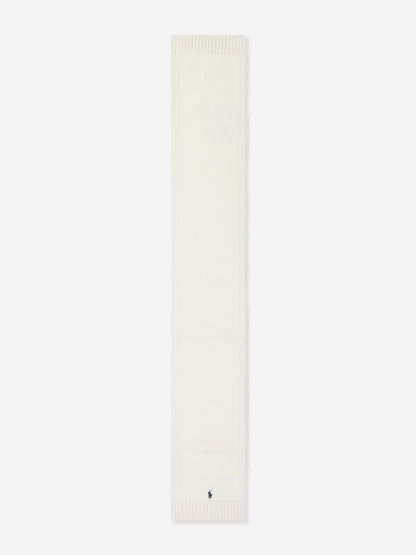Ralph Lauren Boys Merino Wool Scarf in Ivory