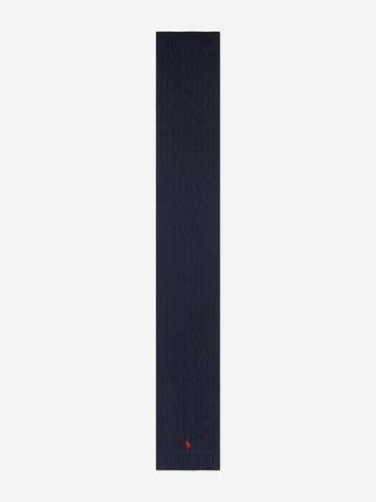 Ralph Lauren Boys Logo Scarf in Navy