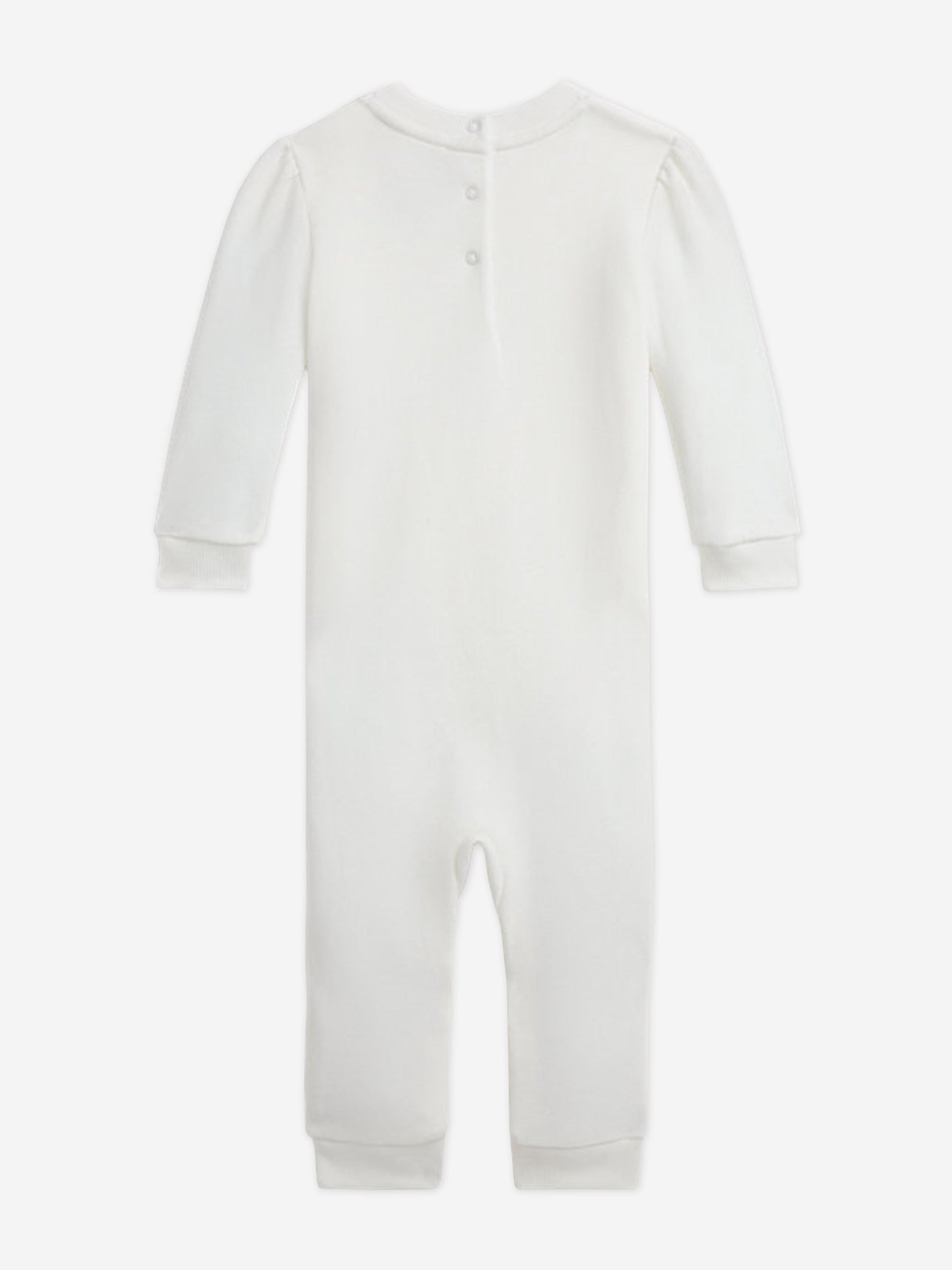 Ralph Lauren Baby Girls Bear Romper in Ivory