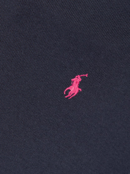 Ralph Lauren Girls Long Sleeve Ruffle T-Shirt in Navy