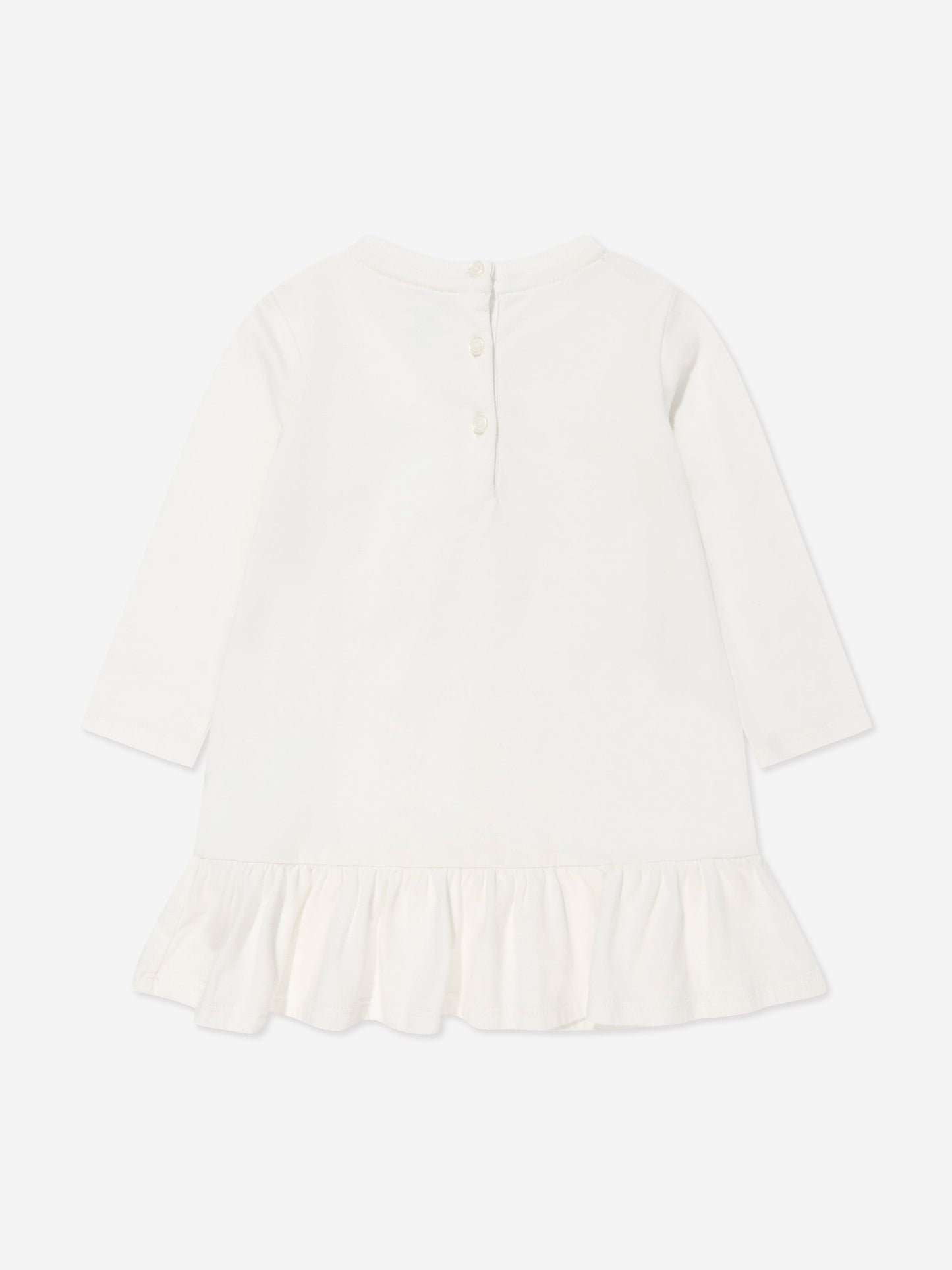 Ralph Lauren Baby Girls Bear Dress in Ivory