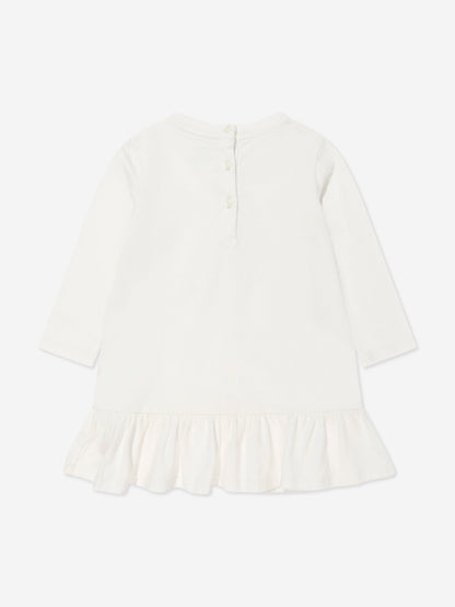 Ralph Lauren Baby Girls Bear Dress in Ivory