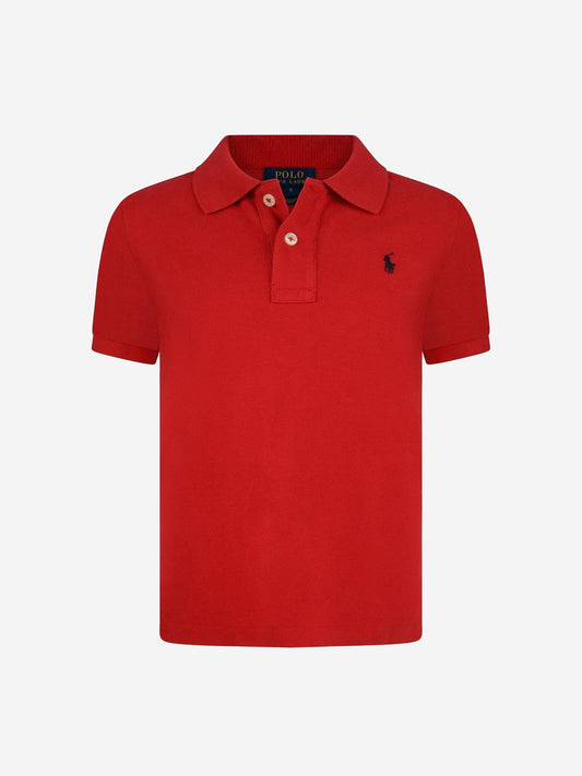 Ralph Lauren 男童红色棉质 Polo 衫