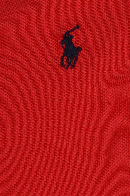 男童红色棉质 Polo 衫