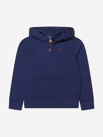 Ralph Lauren 女童徽标拉链上衣（海军蓝）