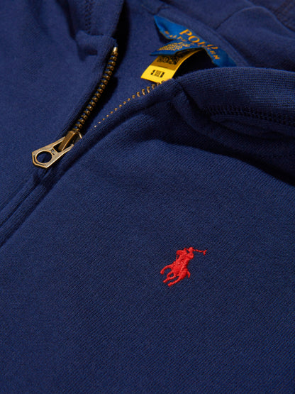Ralph Lauren 女童徽标拉链上衣（海军蓝）