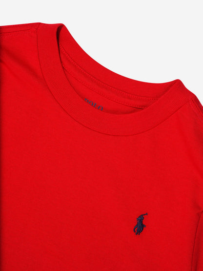 Ralph Lauren 男童红色徽标 T 恤