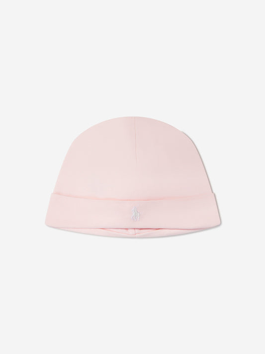 Ralph Lauren 女婴粉色徽标无檐便帽