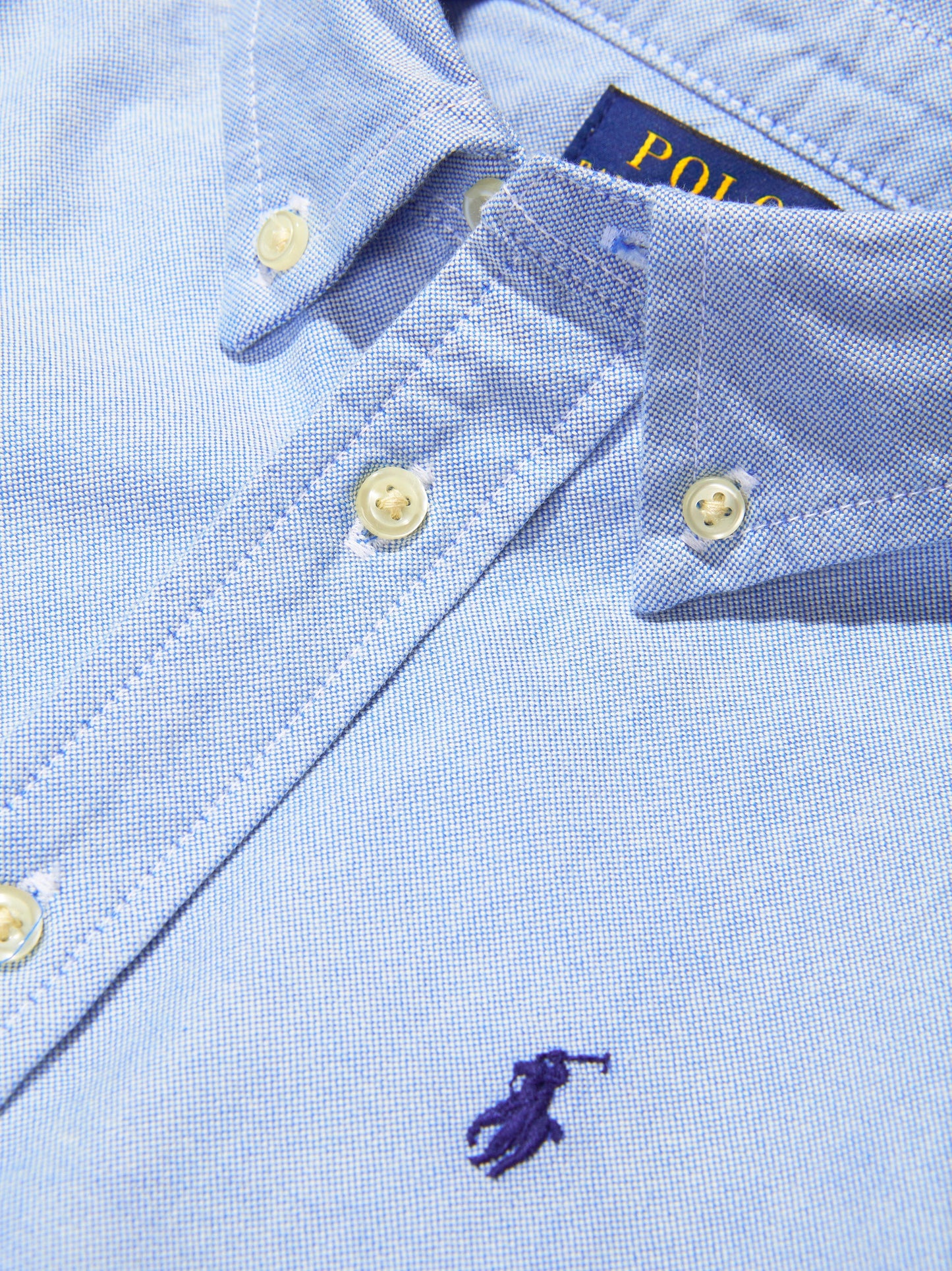 Ralph Lauren 男童蓝色徽标衬衫