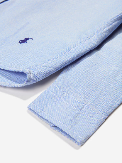 Ralph Lauren 男童蓝色徽标衬衫