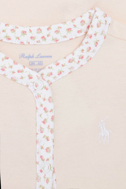 Ralph Lauren 女婴棉质婴儿连体衣（粉色）