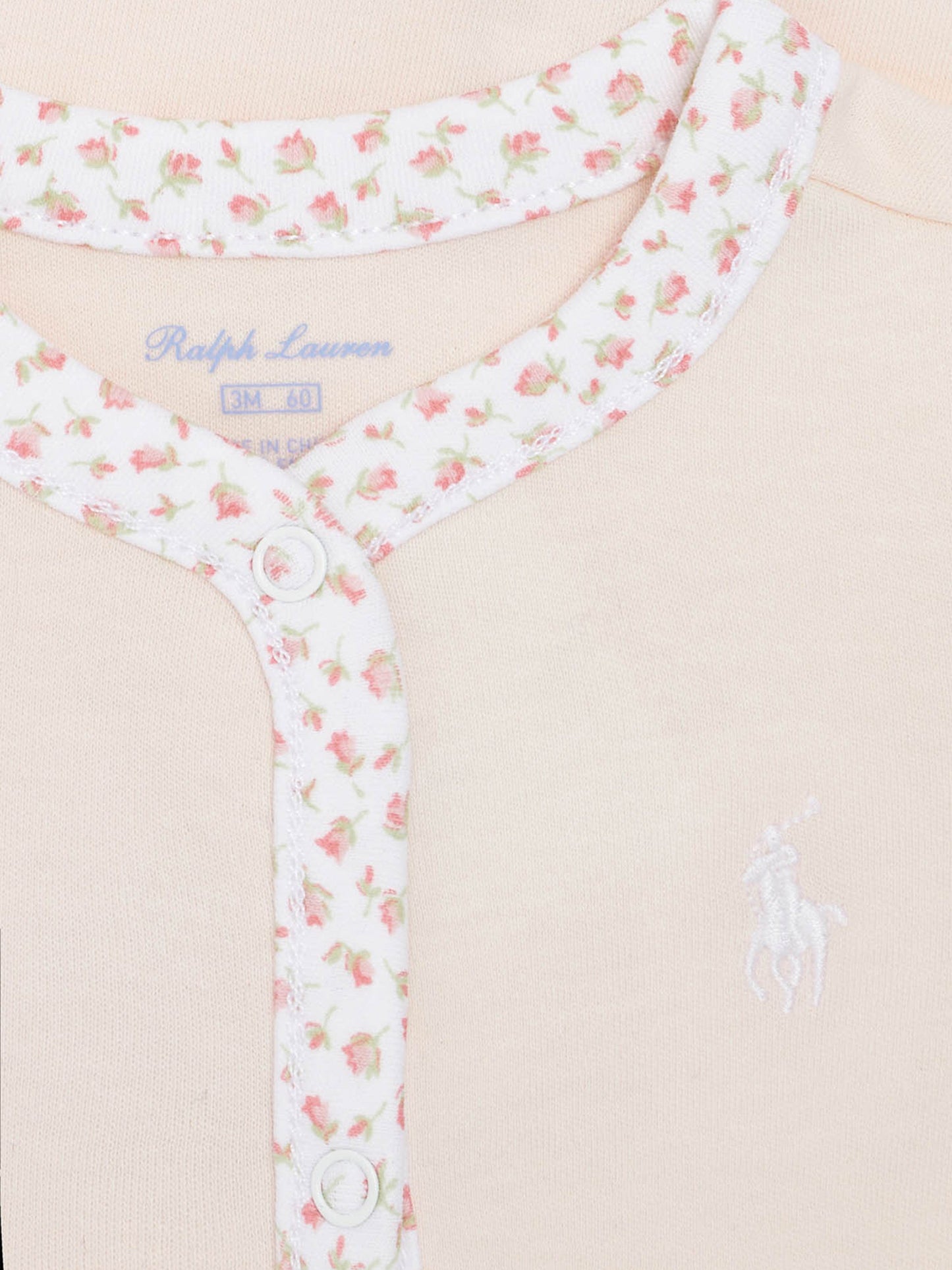 Ralph Lauren 女婴棉质婴儿连体衣（粉色）