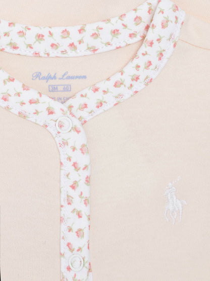 Ralph Lauren 女婴棉质婴儿连体衣（粉色）