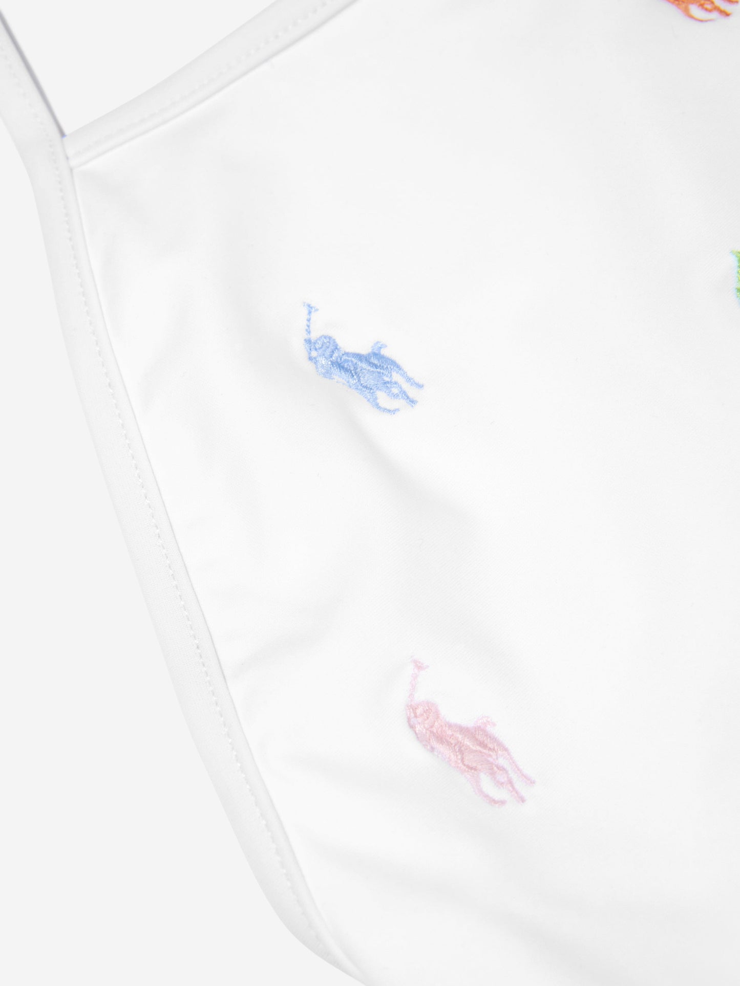 Ralph Lauren 女童白色 Schiffli 泳衣