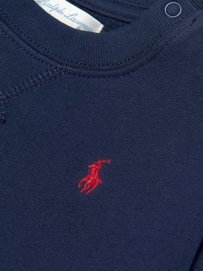 Ralph Lauren 男婴海军蓝徽标运动衫
