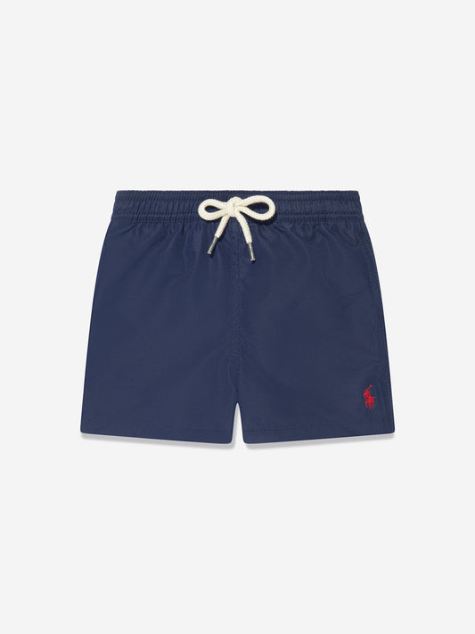 Ralph Lauren 男童海军蓝徽标泳裤