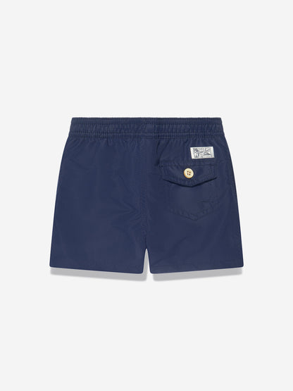 Ralph Lauren 男童海军蓝徽标泳裤