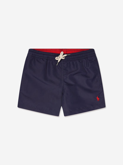 Ralph Lauren 男童海军蓝徽标泳裤