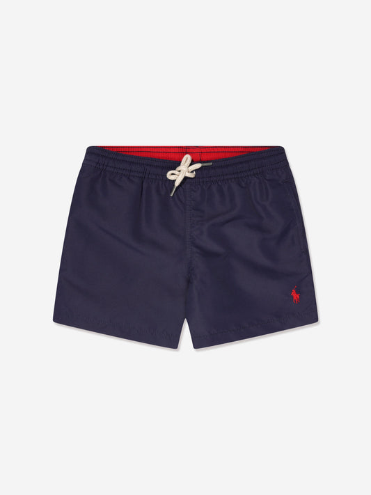 Ralph Lauren 男童海军蓝徽标泳裤