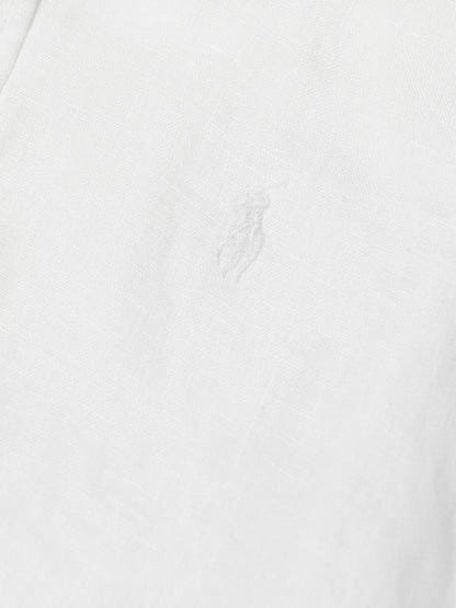 Ralph Lauren 女童白色徽标衬衫