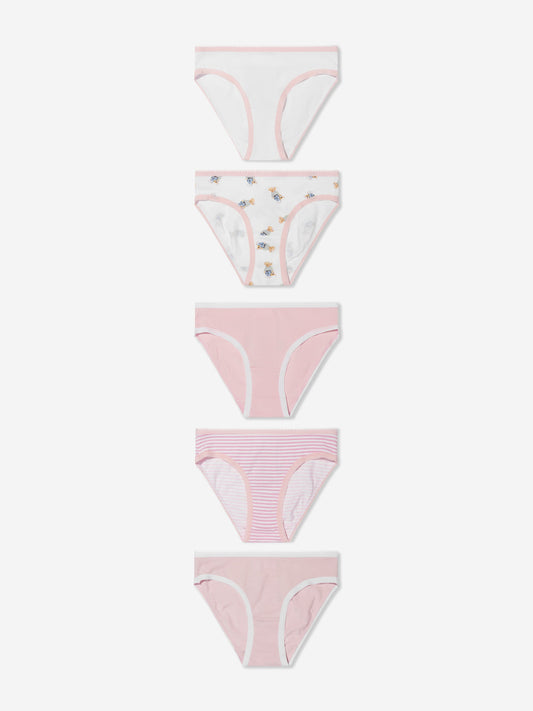 Ralph Lauren Girls 5 Pack Bikini Brief Set in Multicolour
