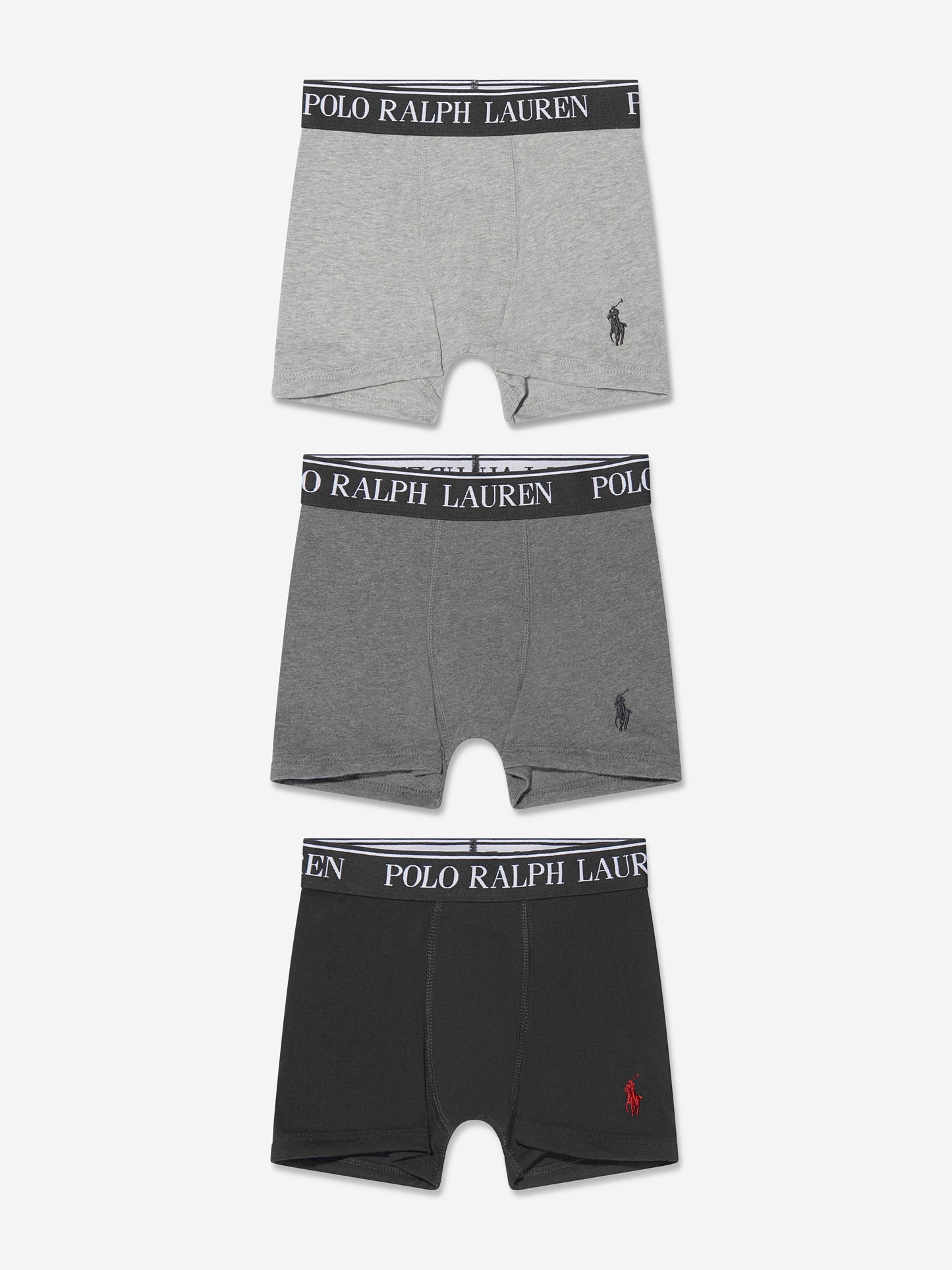 Ralph Lauren Boys 3 Pack Boxer Shorts Set in Grey