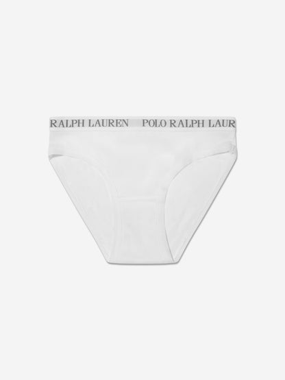 Ralph Lauren Girls 3 Pack Bikini Brief Set in White
