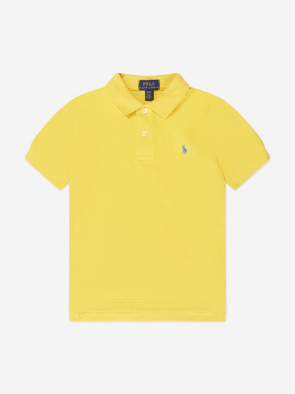 男童黄色徽标 Polo 衫