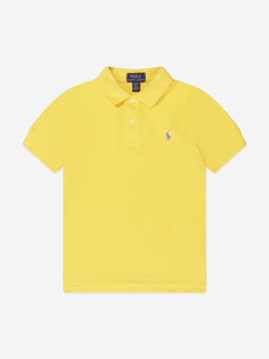 男童黄色徽标 Polo 衫