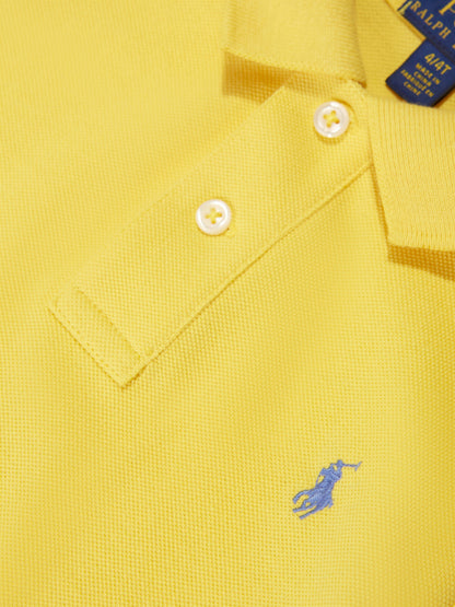 男童黄色徽标 Polo 衫
