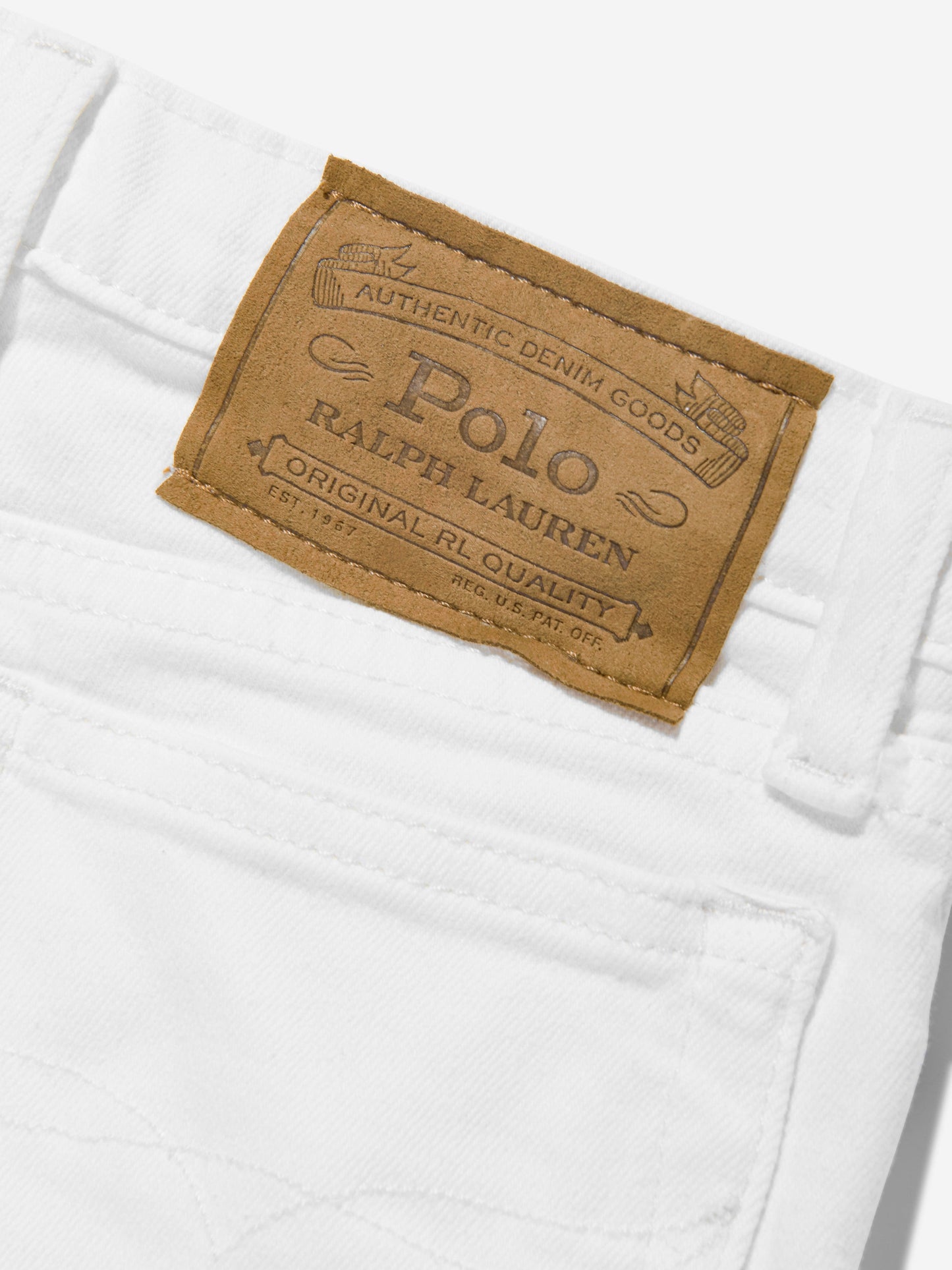 Ralph Lauren 男童修身 Sullivan 牛仔裤（白色）