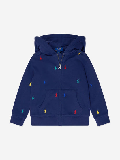 Ralph Lauren 男童多徽标拉链上衣（海军蓝）